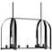 Triomphe 41" Wide 9-Light Ink Linear Pendant With Frosted Glass Shade