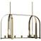 Triomphe 41" Wide 9-Light Soft Gold Linear Pendant With Frosted Glass 