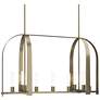 Triomphe 41" Wide 9-Light Soft Gold Linear Pendant With Frosted Glass 