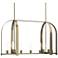 Triomphe 41" Wide 9-Light Soft Gold Linear Pendant With Frosted Glass