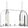 Triomphe 41" Wide 9-Light Sterling Linear Pendant With Frosted Glass S