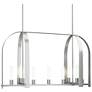 Triomphe 41" Wide 9-Light Vintage Platinum Linear Pendant w/ Frosted S