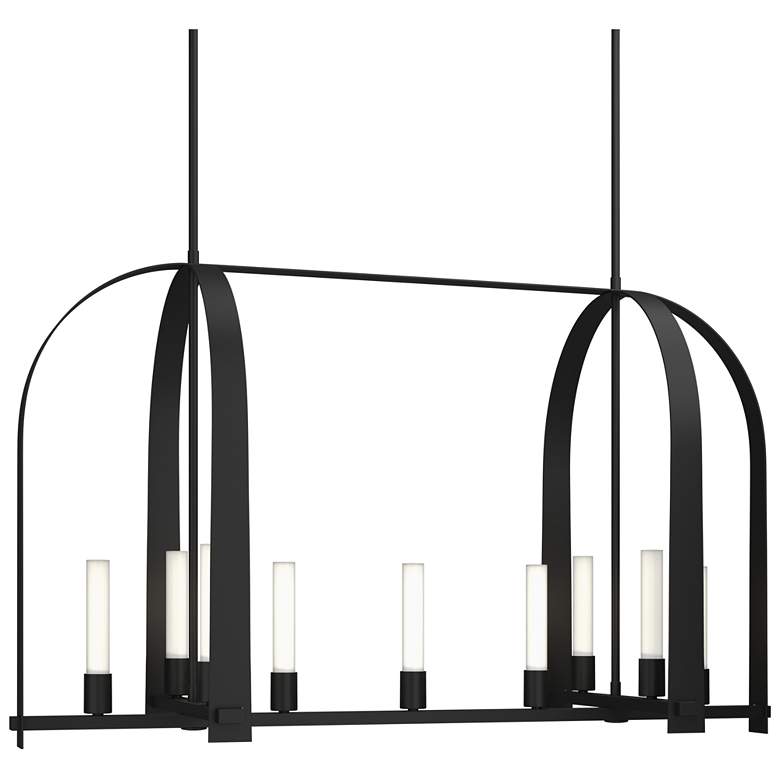 Image 1 Triomphe 41" Wide Black 9-Light Linear Pendant