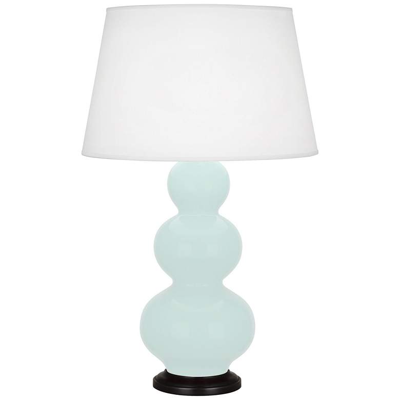 Image 1 Triple Gourd 32.75" High Mint Glazed Deep Patina Bronze Finish Table Lamp