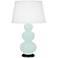 Triple Gourd 32.75" High Mint Glazed Deep Patina Bronze Finish Table Lamp