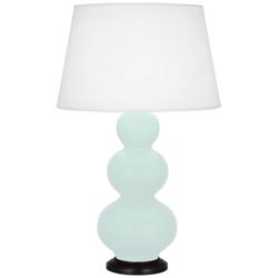 Triple Gourd 32.75" High Mint Glazed Deep Patina Bronze Finish Table Lamp