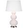 Triple Gourd 32.75" High Rose Water Antique Silver Finish Table Lamp