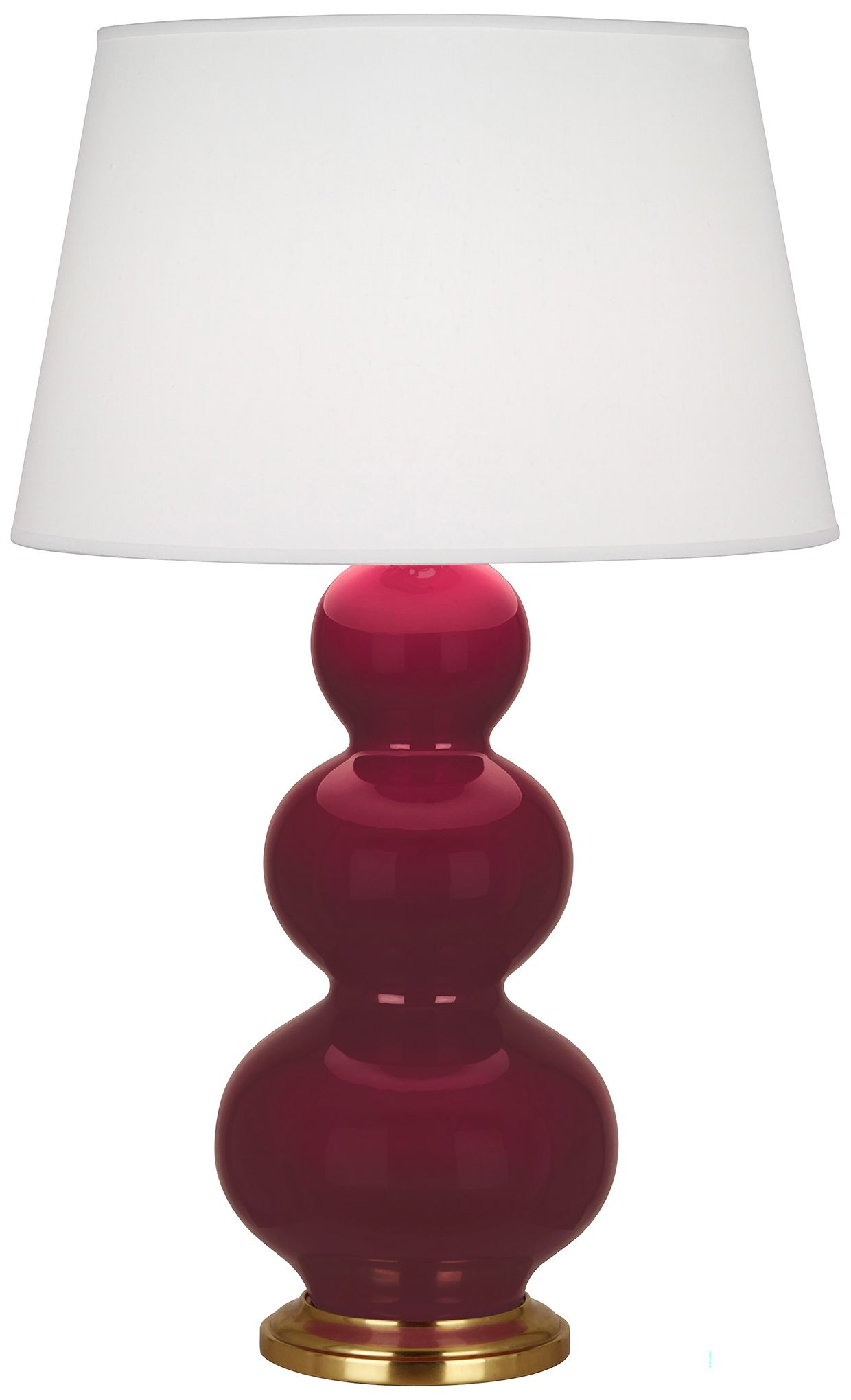 Triple Gourd 32.75"H Sugar Plum Antique Brass Table Lamp Made to Order