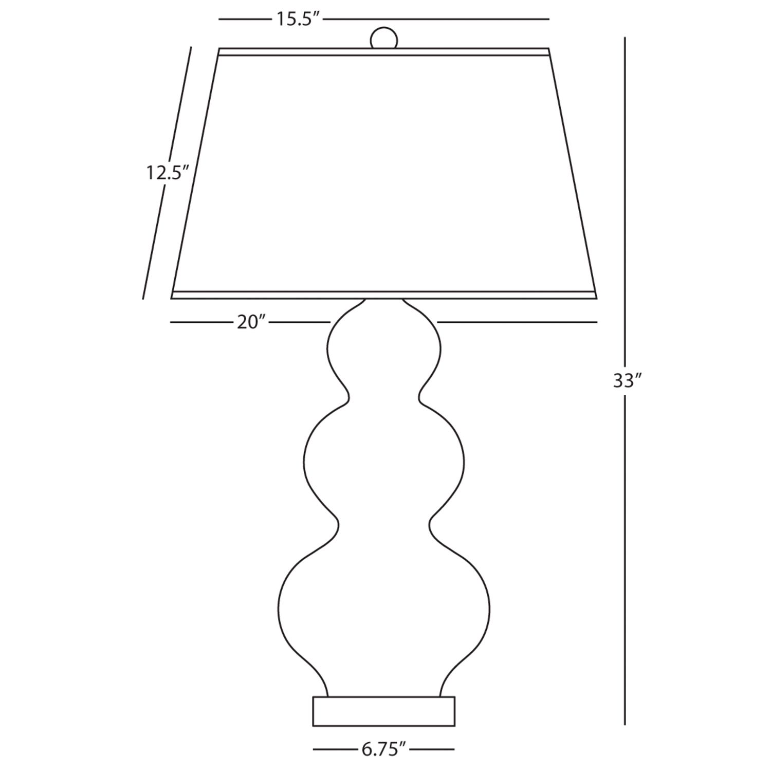 Image 3 Triple Gourd 33"H Rose Water Finish Lucite Accent Table Lamp Made to Order more views