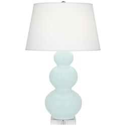 Triple Gourd 33" High Mint Glazed Finish Lucite Accent Table Lamp