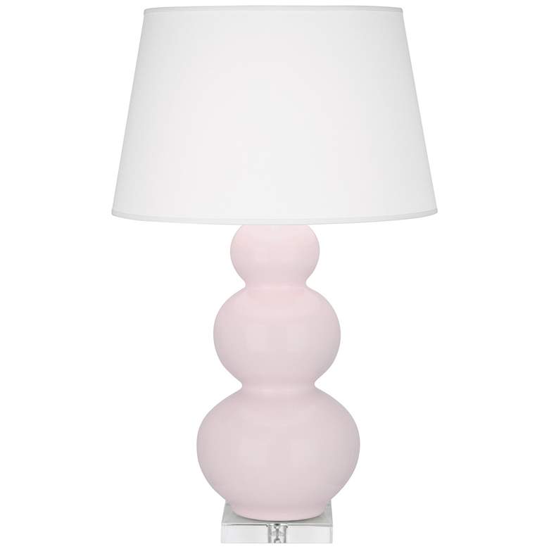 Image 1 Triple Gourd 33" High Rose Water Finish Lucite Accent Table Lamp