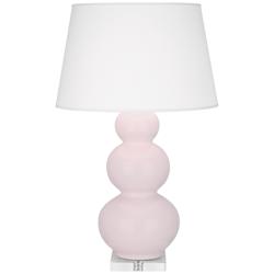 Triple Gourd 33" High Rose Water Finish Lucite Accent Table Lamp