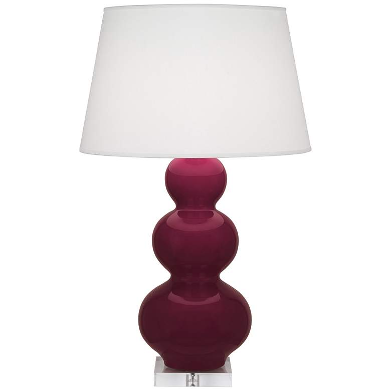 Image 1 Triple Gourd 33" High Sugar Plum Finish Lucite Accent Table Lamp