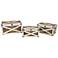 Triple Play Brown and White Wooden Nested Boxes - Set of 3