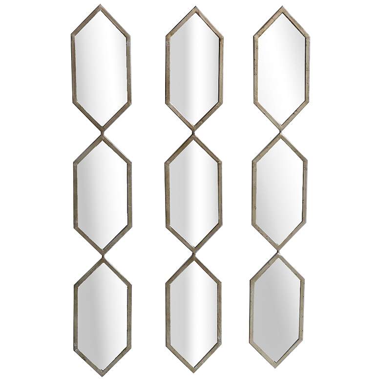 Image 1 Triple Play Champagne 6 inch x 38 inch 3-Piece Accent Mirror Set