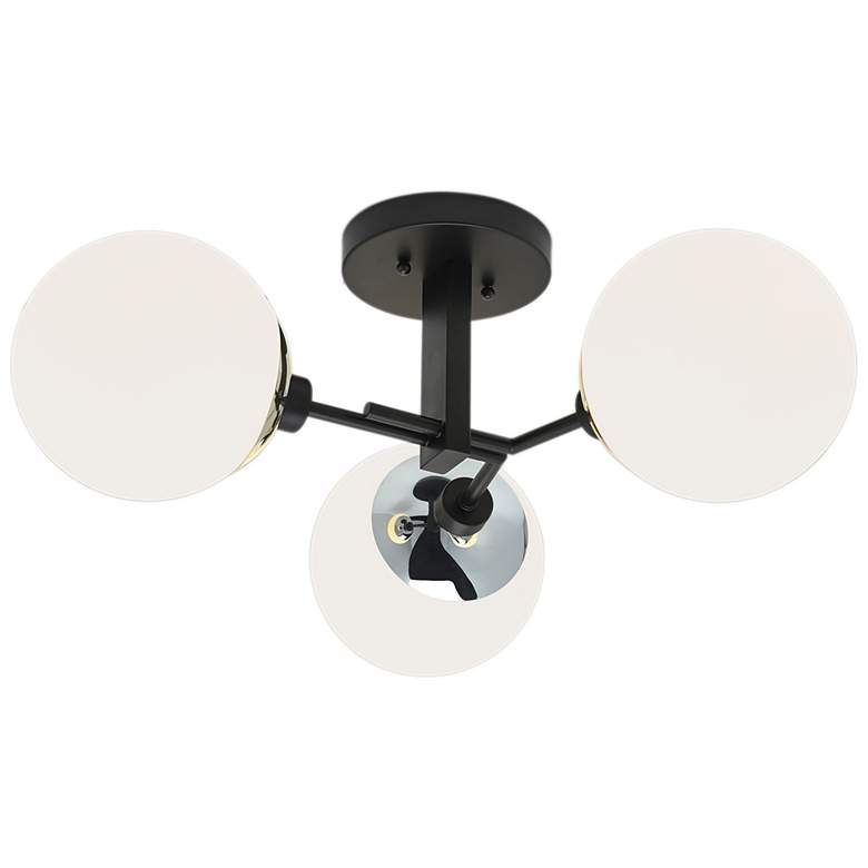 Image 1 Triple Play Semi-Flush Mount Light - Polished Nickel