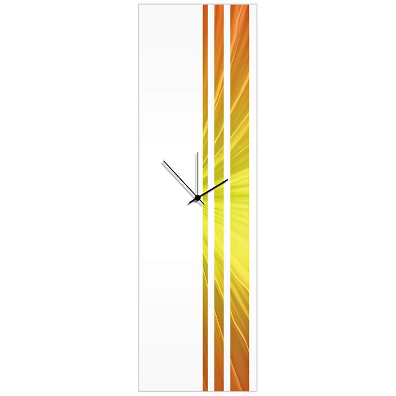 Image 1 Triple Stripe Sunshine 30 inch High Rectangular Wall Clock