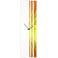 Triple Stripe Sunshine 30" High Rectangular Wall Clock