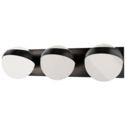 Tripoli 4.38"H x 20"W 3-Light Bath Vanity & Wall Light in Black