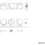 3_Tripoli 4.38"H x 20"W 3-Light Bath Vanity & Wall Light in Black more views