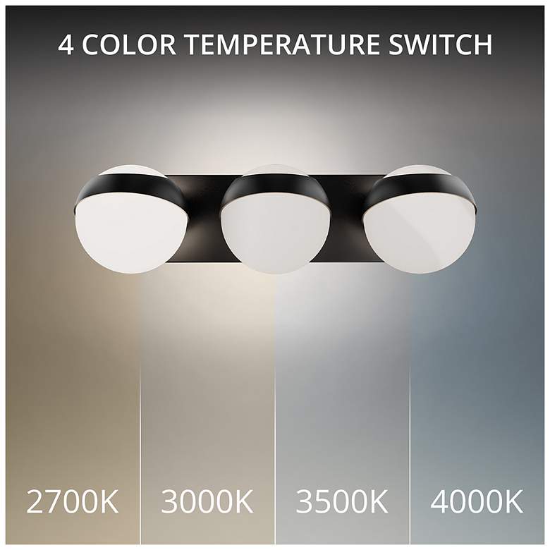 Image 2 Tripoli 4.38"H x 20"W 3-Light Bath Vanity & Wall Light in Black more views