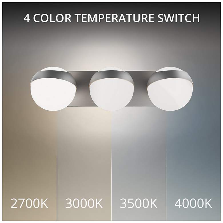 Image 2 Tripoli 4.38"H x 20"W 3-Light Bath Vanity & Wall Light in Brushed Nickel more views