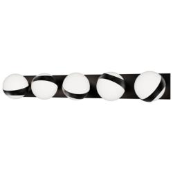 Tripoli 4.5"H x 33"W 5-Light Bath Vanity & Wall Light in Black