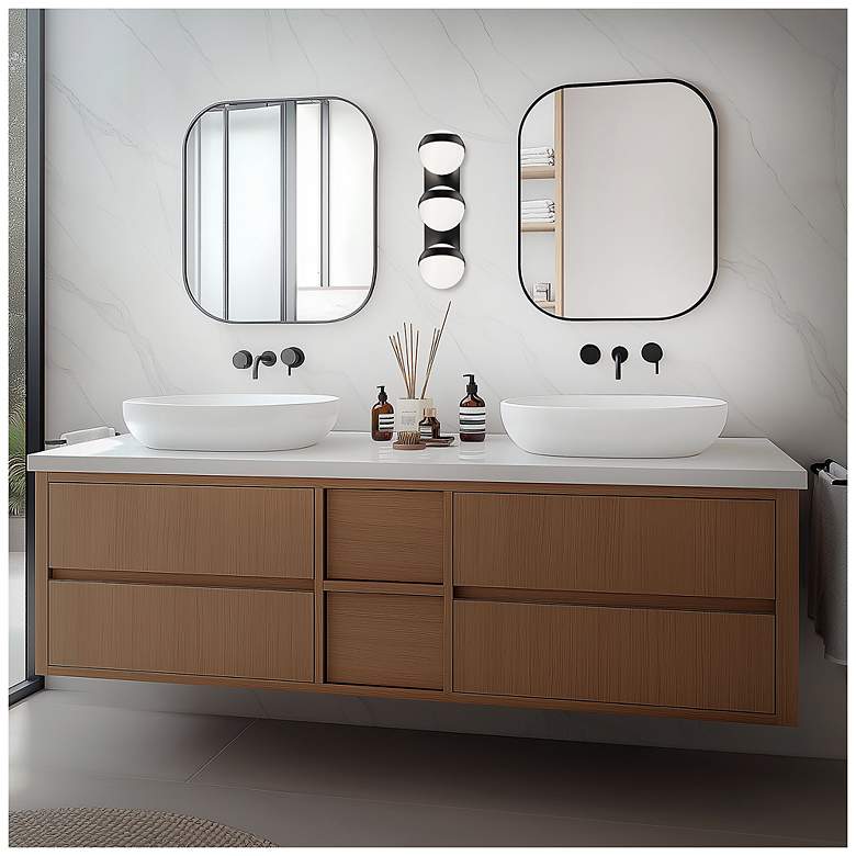 Image 4 Tripoli 4.5"H x 33"W 5-Light Bath Vanity & Wall Light in Black more views