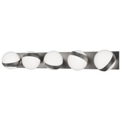 Tripoli 4.5"H x 33"W 5-Light Bath Vanity & Wall Light in Brushed Nickel
