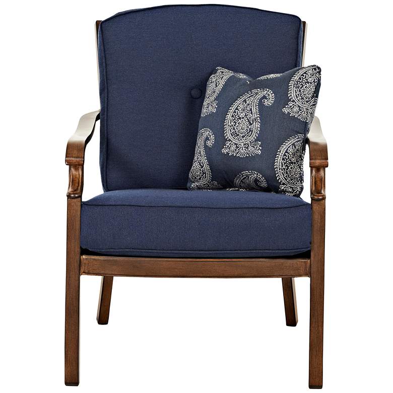 Image 1 Trisha Yearwood Coffee and Denim Fabric Outdoor Armchair