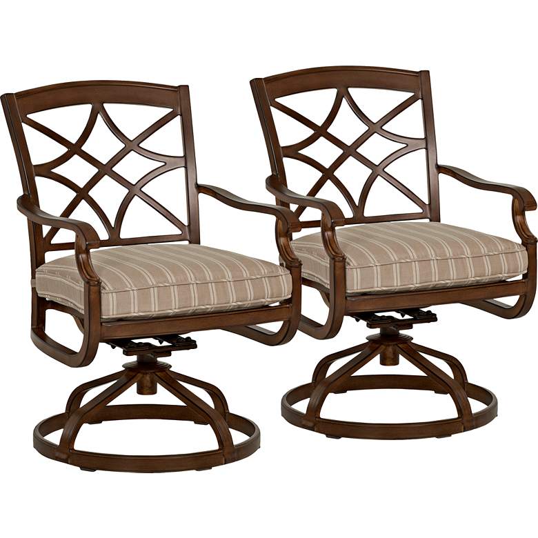 Image 1 Trisha Yearwood Coffee Outdoor Rocking Dining Chair Set of 2