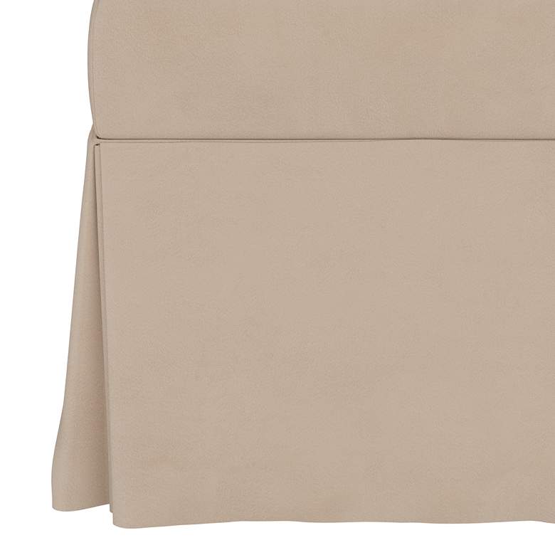 Image 4 Tristan 36" Wide Velvet Pearl Skirted Storage Bench more views