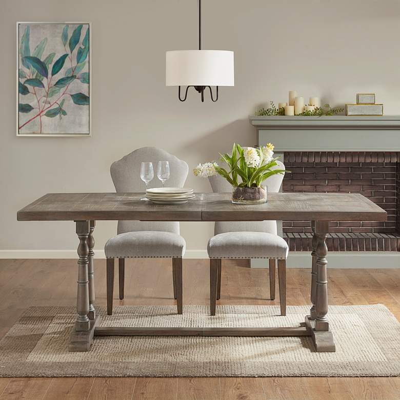Image 1 Tristan 75 1/2 inch Wide Reclaimed Gray Wood Dining Table