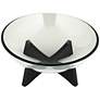 Tristan Black Wood and Clear Glass Round Decorative Bowl