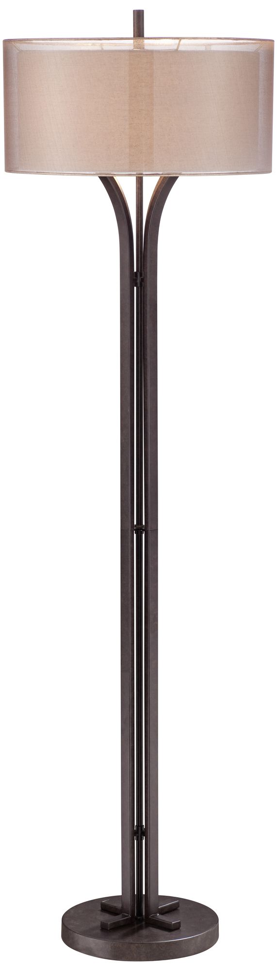Tristan Deep Bronze Floor Lamp with Smart Socket in scene