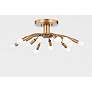 2_Tristan Patina 25" Wide Brass 12-Light Ceiling Light more views