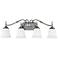 Tritan Nickel Finish 30 1/2" Wide Four Light Bath Fixture