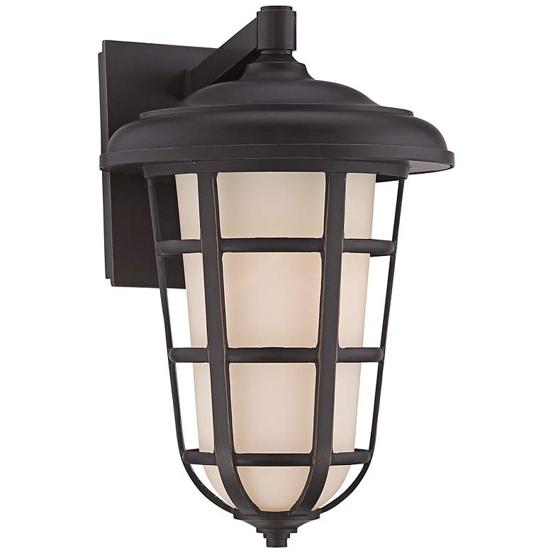 Image 1 Triton 16 1/2" High Aged Bronze Outdoor Wall Sconce