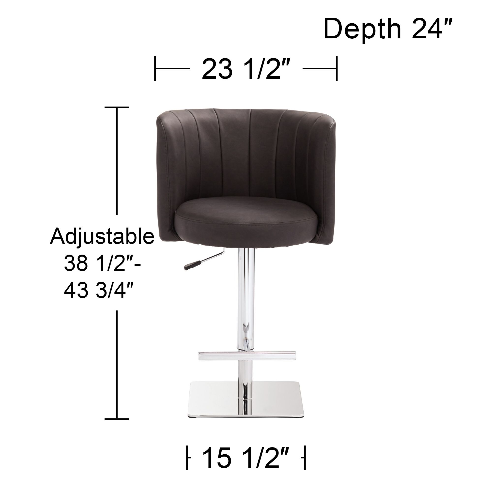 Triton Brown Faux Leather Swivel Adjustable Bar Stool