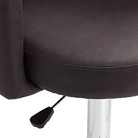 Image5 of Triton Brown Faux Leather Swivel Adjustable Bar Stool more views