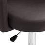 Triton Brown Faux Leather Swivel Adjustable Bar Stool