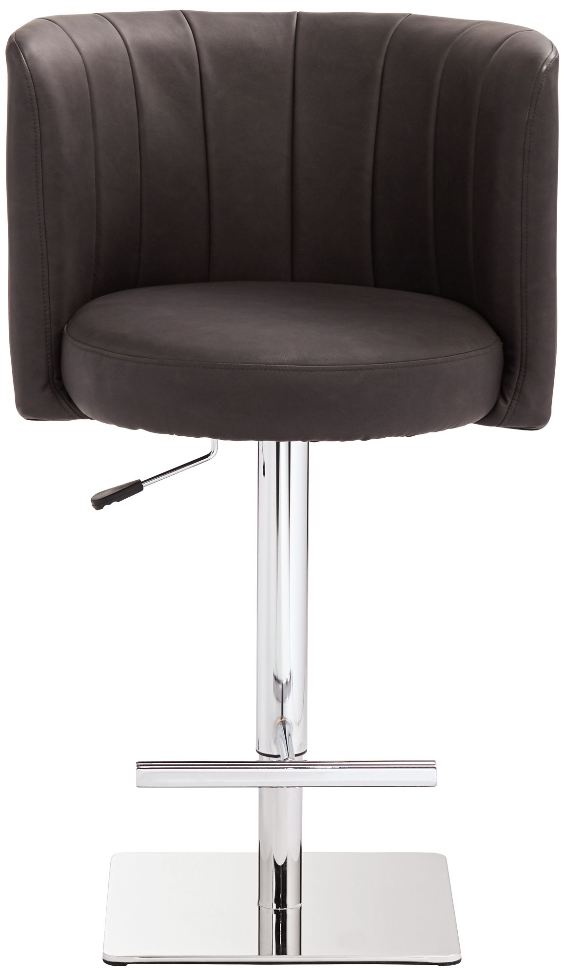 Triton Brown Faux Leather Swivel Adjustable Bar Stool