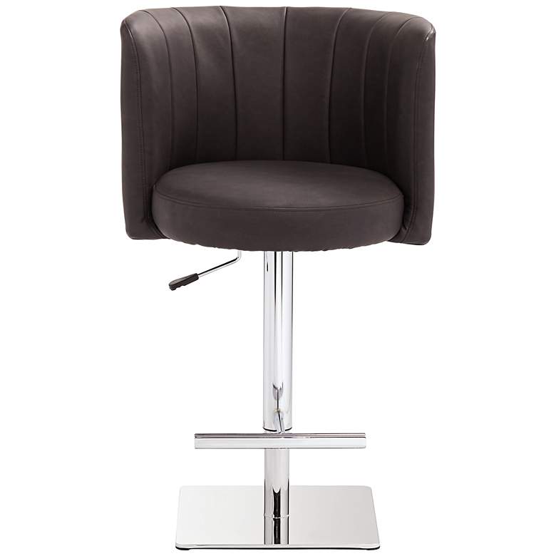 Image 7 Triton Brown Faux Leather Swivel Adjustable Stools Set of 2 more views