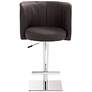 7_Triton Brown Faux Leather Swivel Adjustable Stools Set of 2 more views