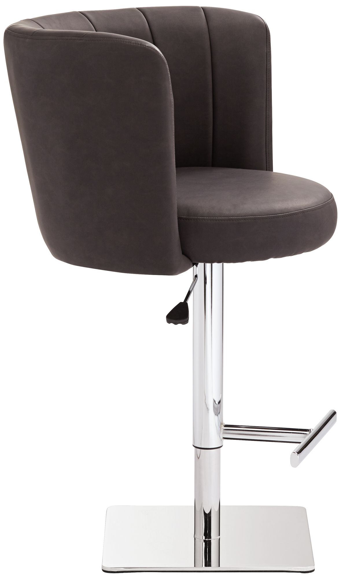 Triton Brown Faux Leather Swivel Adjustable Stools Set of 2