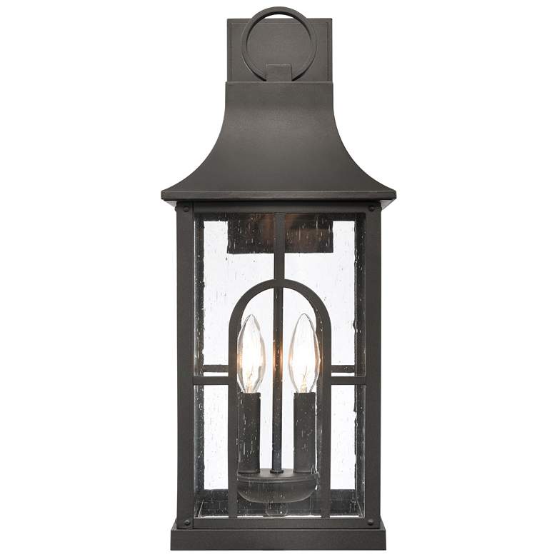 Image 1 Triumph 21" High 2-Light Outdoor Sconce - Textured Black