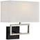 Trixie Brushed Steel Rectangle Hardwire Wall Lamp