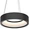 Tromme™ 18" Wide Satin Black LED Pendant Light