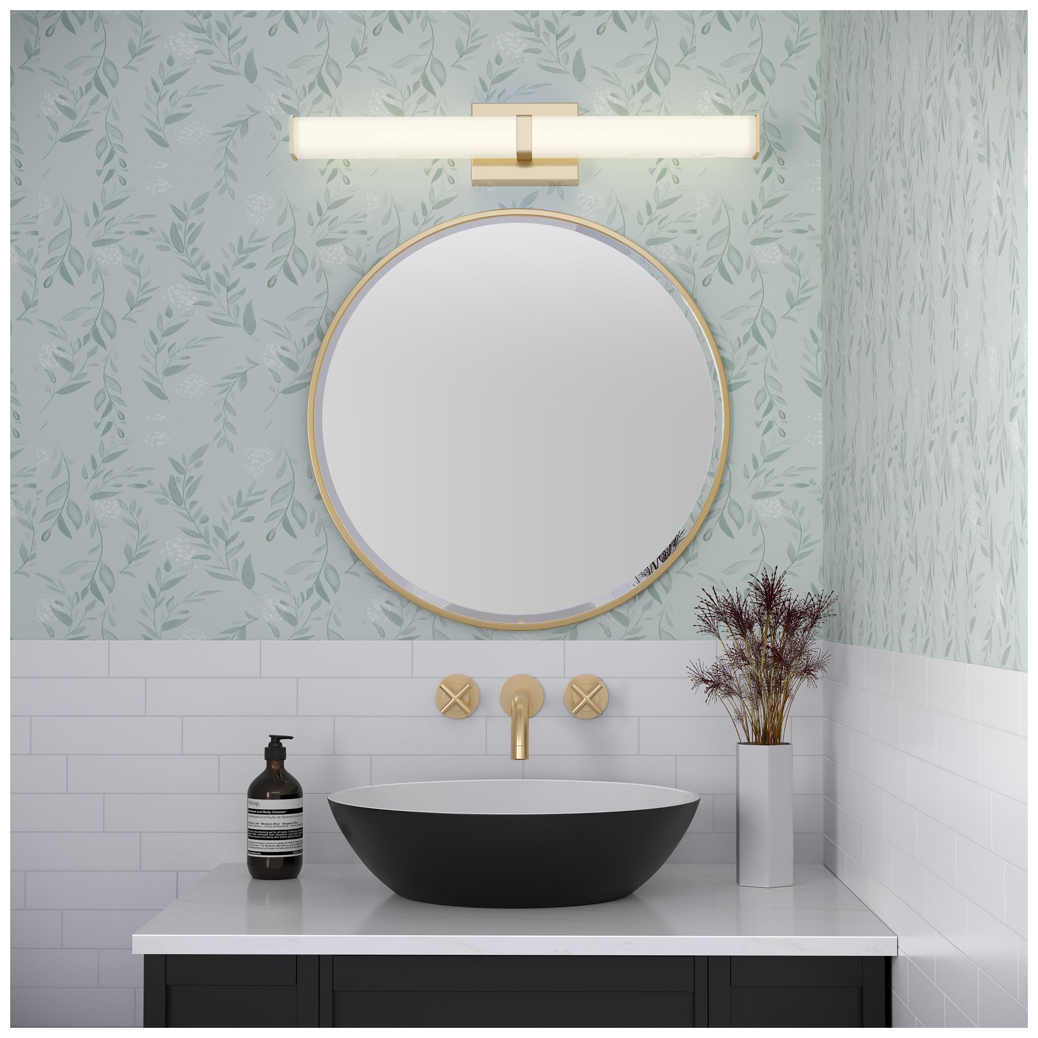 Image 7 Tron 24" Bathroom Vanity LED Bath Bar in Modern Gold more views