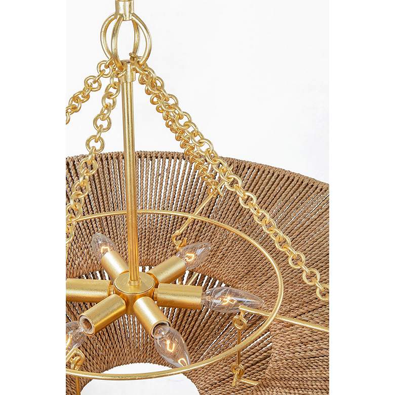 Image 4 Tropea Gold Leaf 6 Light Pendant more views